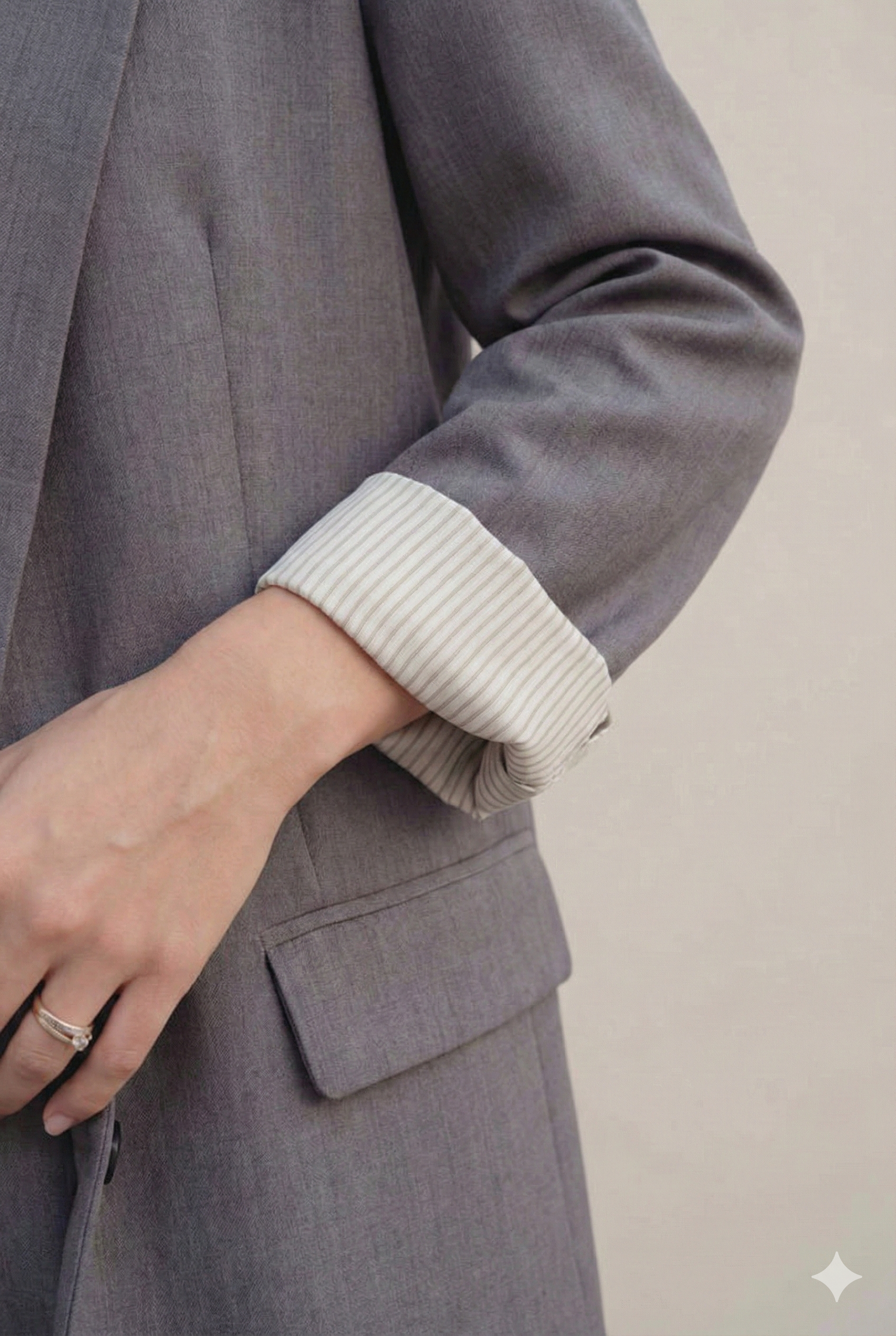 Blazer con polsini stampati