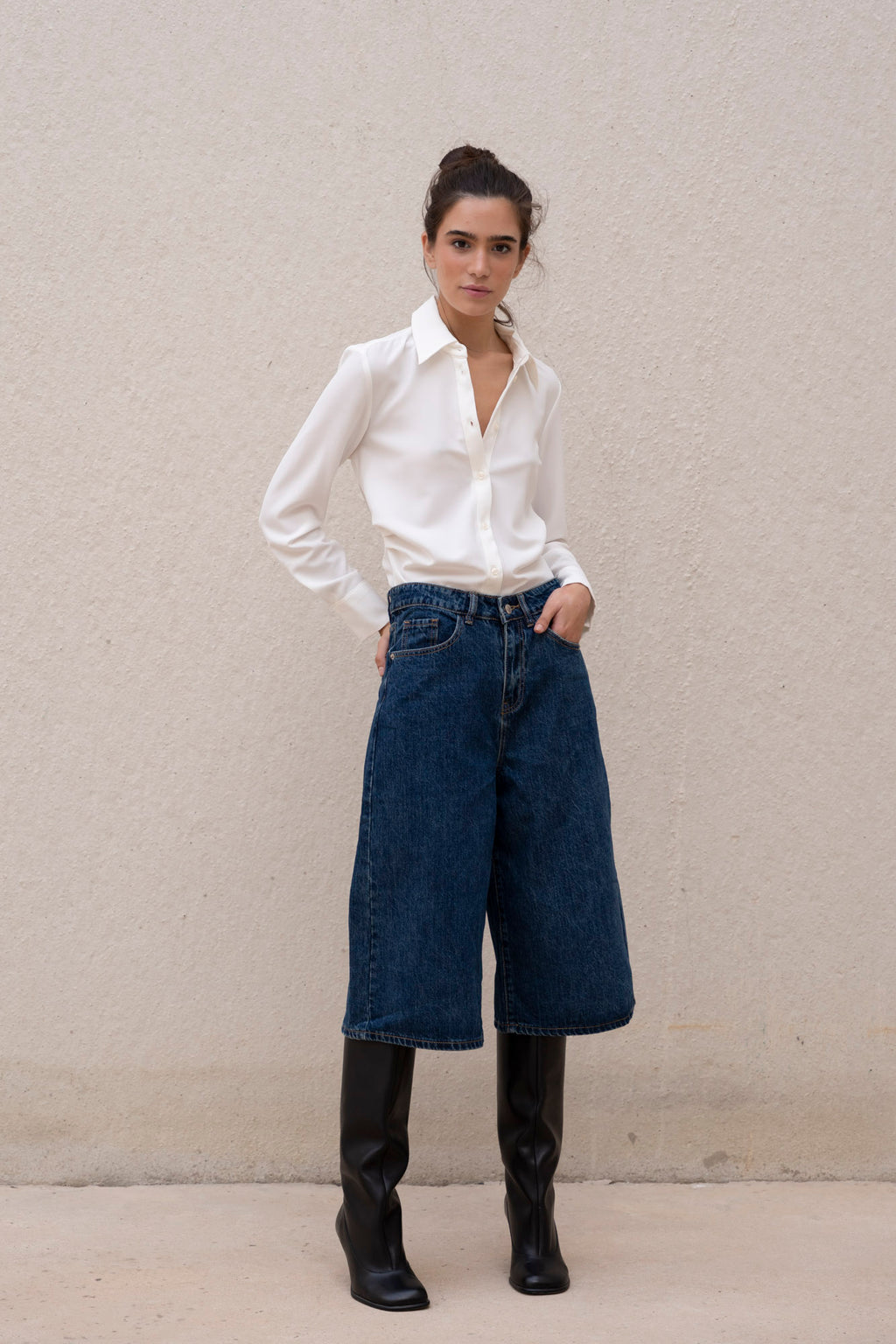 Camicia Texture con pinces