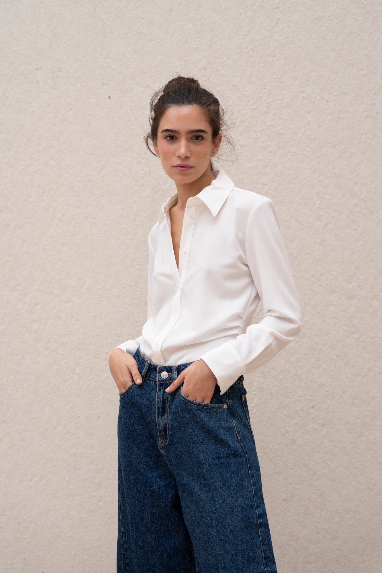 Camicia Texture con pinces