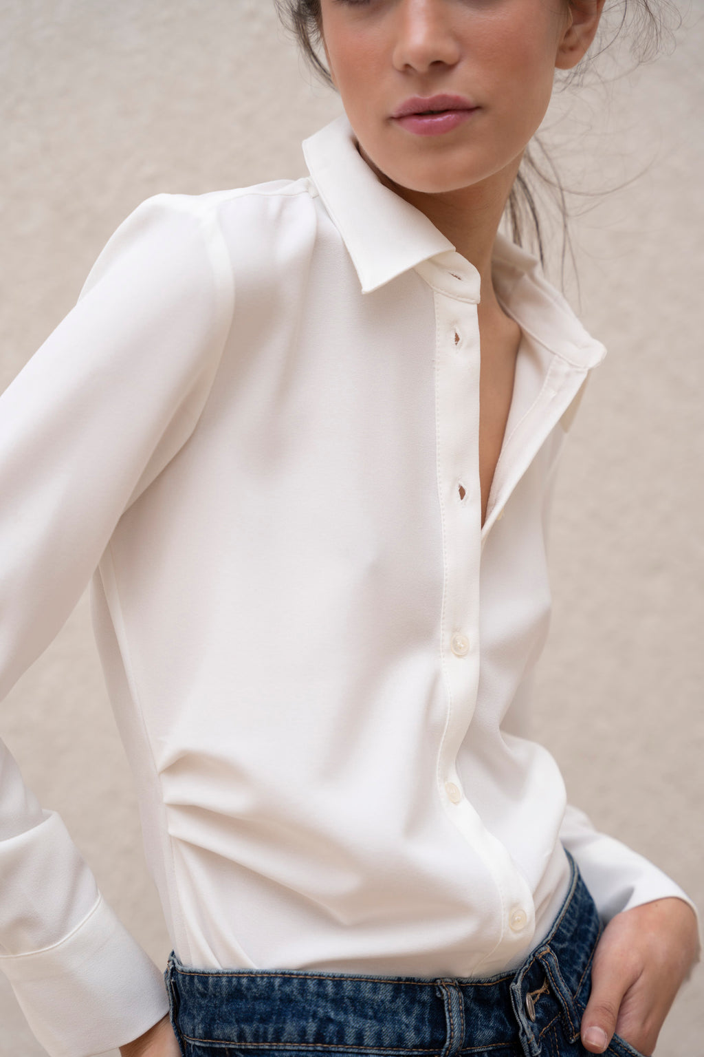 Camicia Texture con pinces